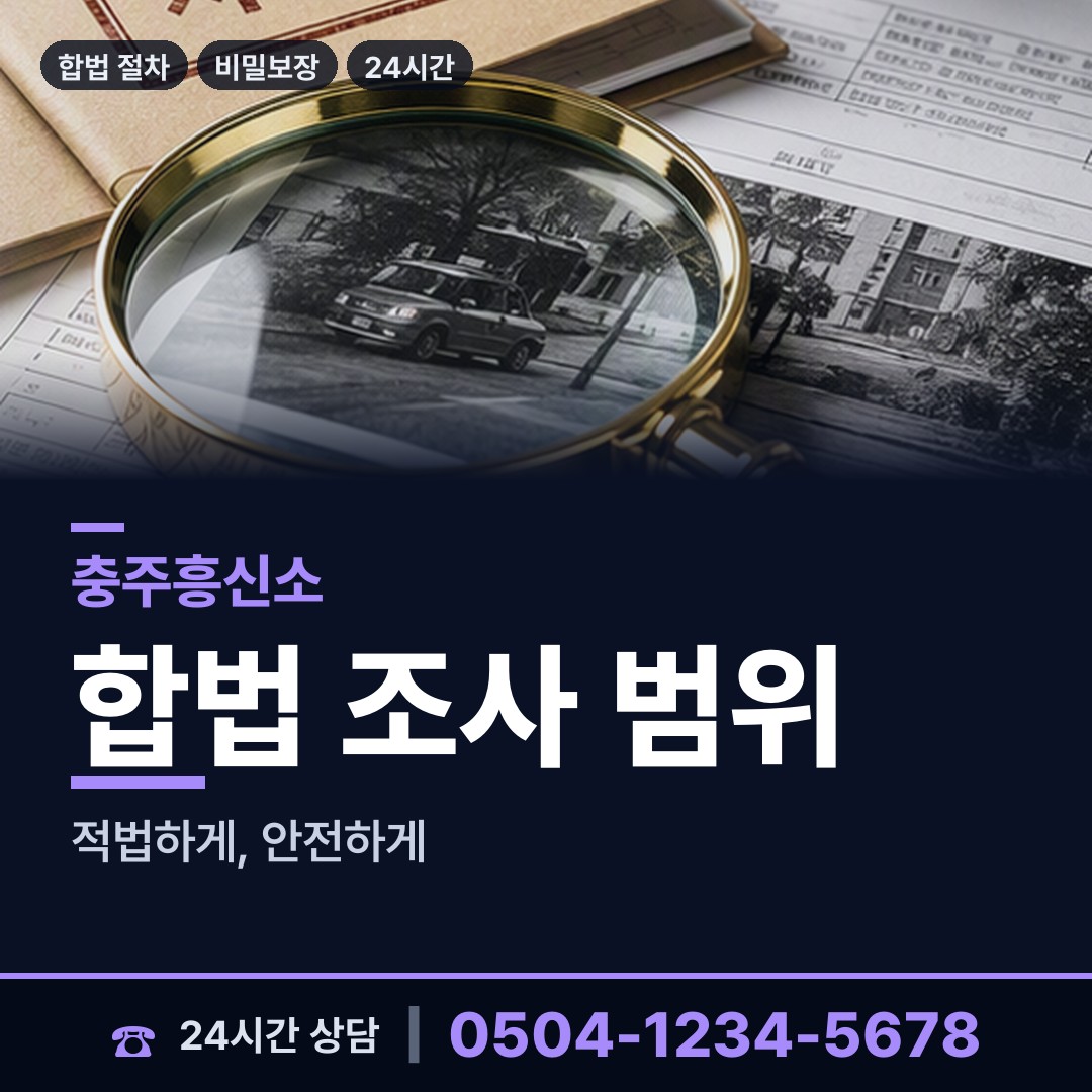 충주 살미면 흥신소의뢰 상담 안내